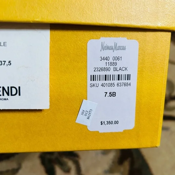 FENDI BOOTS TRONCHETTO FIL.3 WITH PEARLS 7.5 SIZE - Picture 10 of 14